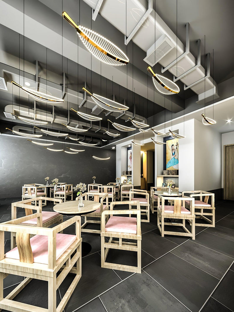 DIY Leaf LED Chandelier