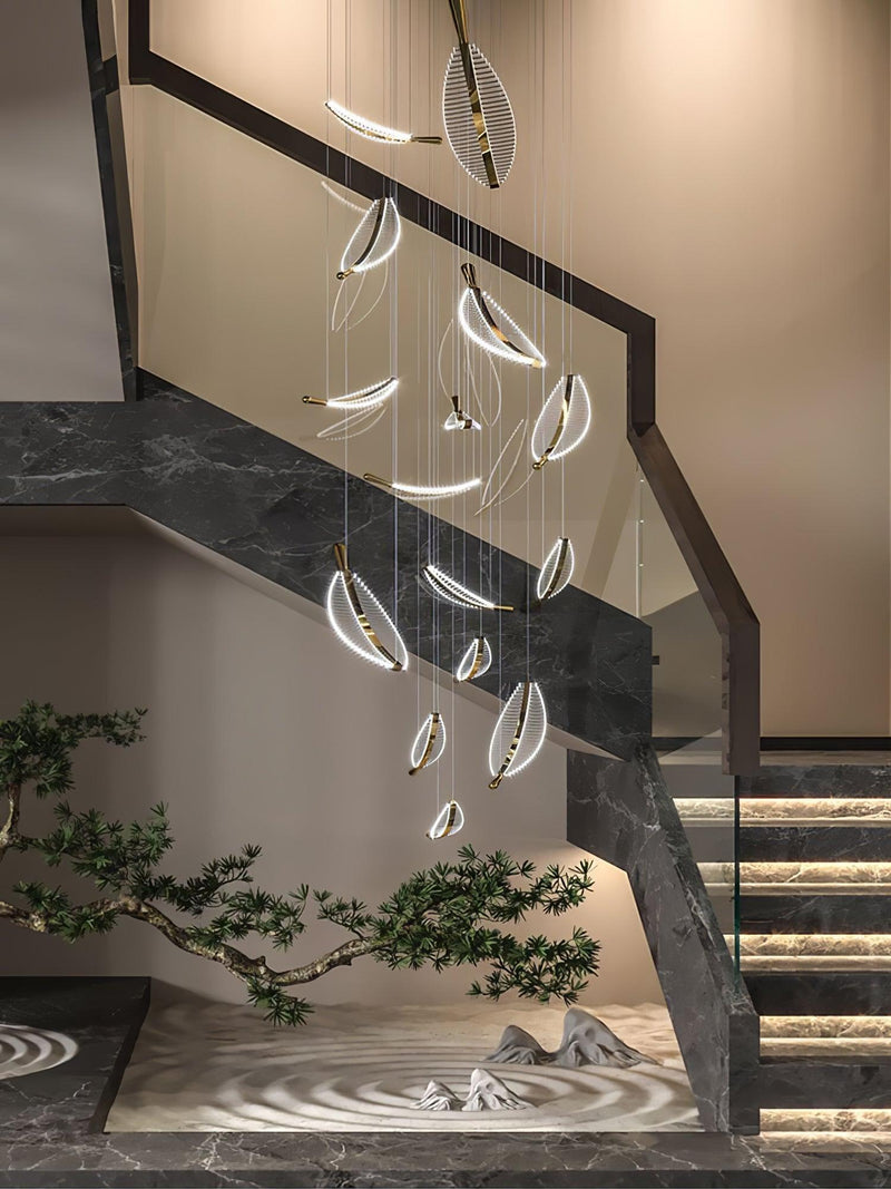 DIY Leaf LED Chandelier