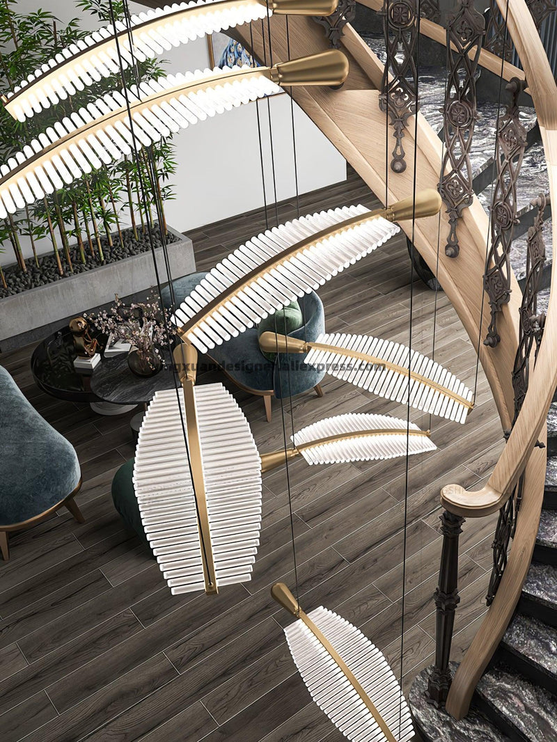 DIY Leaf LED Chandelier