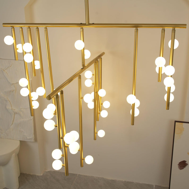 DIY Luminous Cascade Chandelier