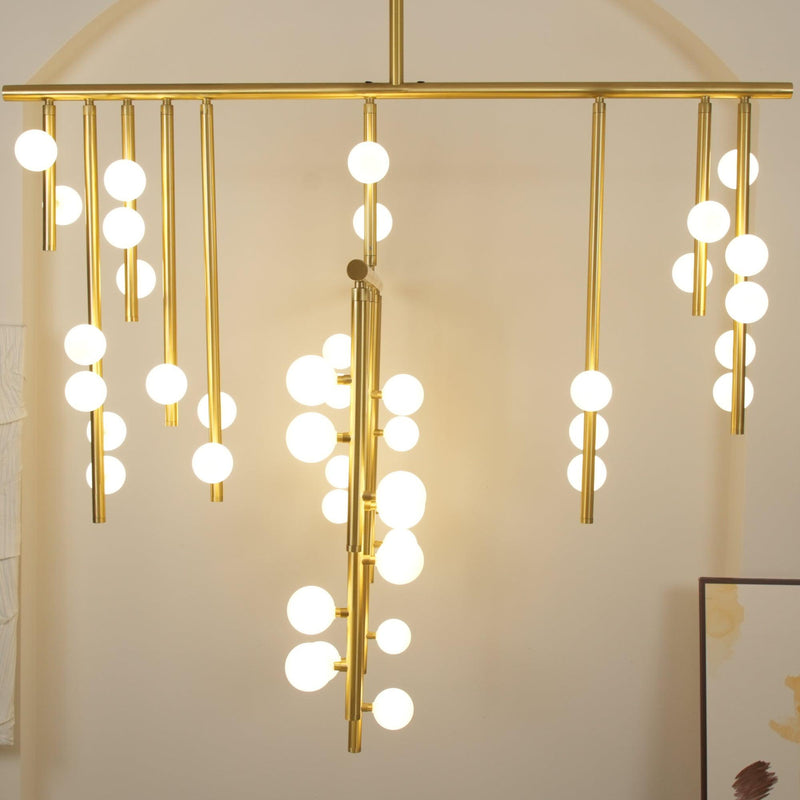 DIY Luminous Cascade Chandelier