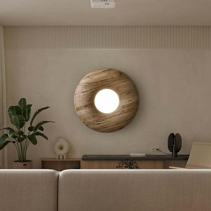 Donut Wood Ceiling Light 31.5"