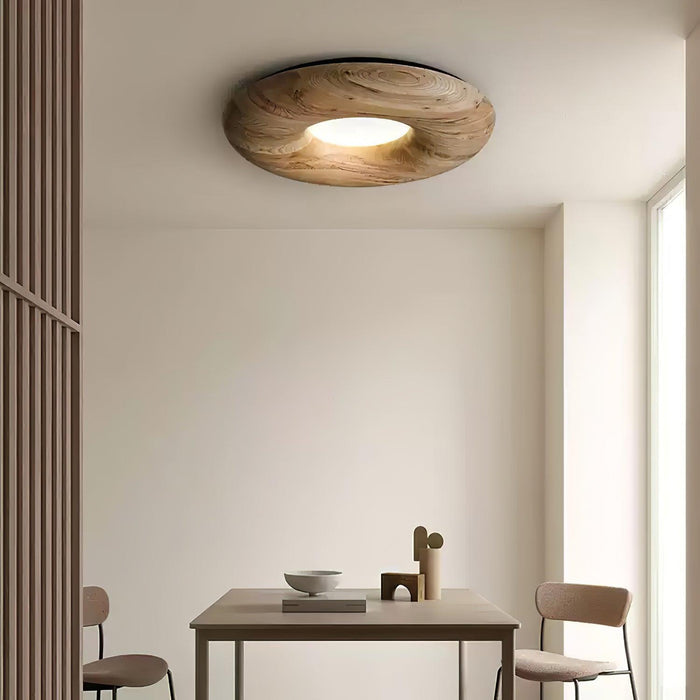 Donut Wood Ceiling Light 31.5"