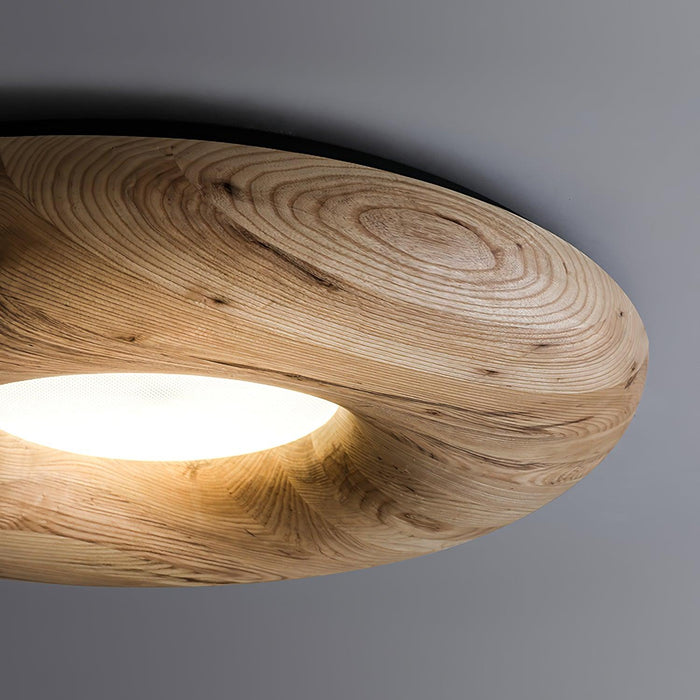 Donut Wood Ceiling Light 31.5"