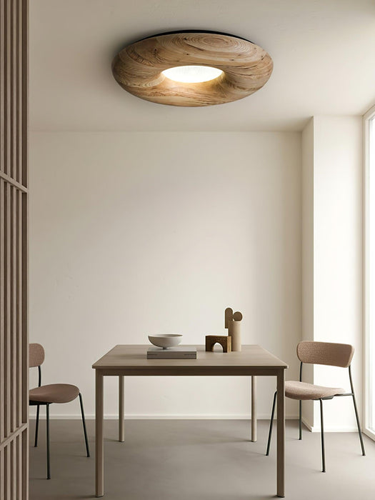 Donut Wood Ceiling Light 31.5"