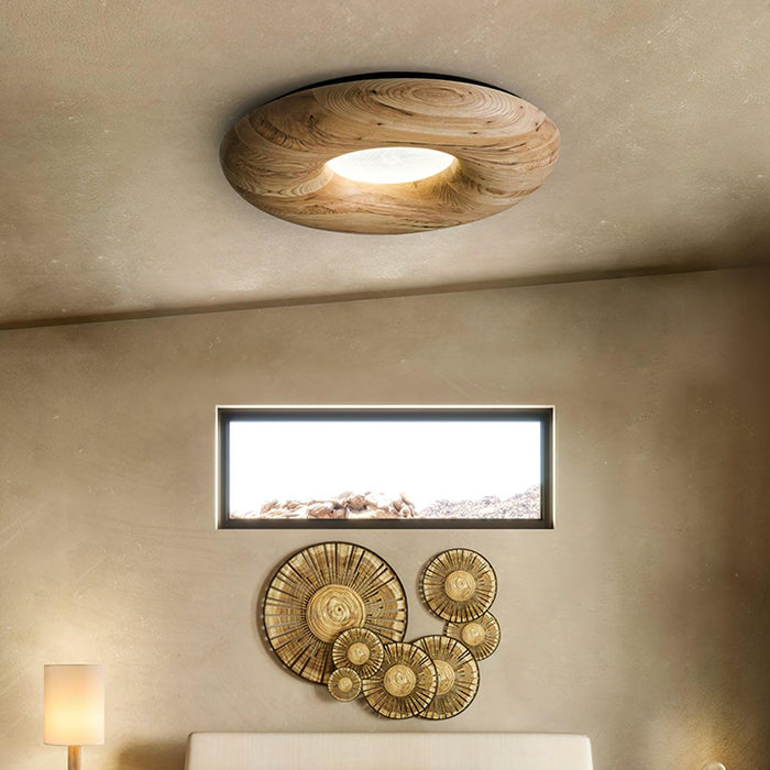 Donut Wood Ceiling Light 31.5"