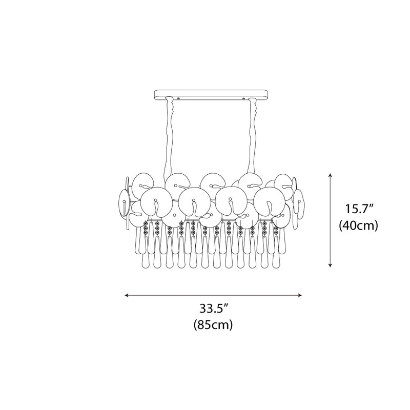 Droplet Copper Chandelier