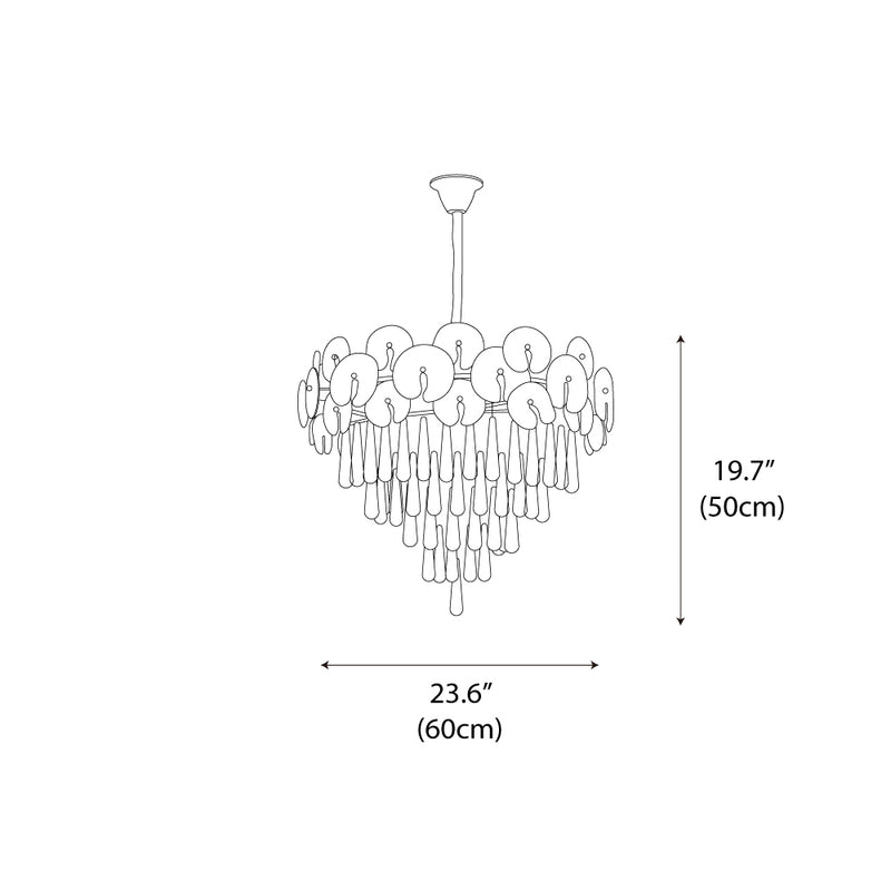 Droplet Copper Chandelier