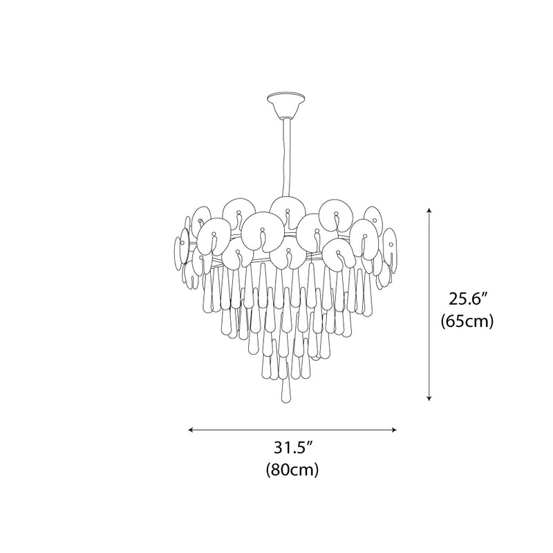 Droplet Copper Chandelier