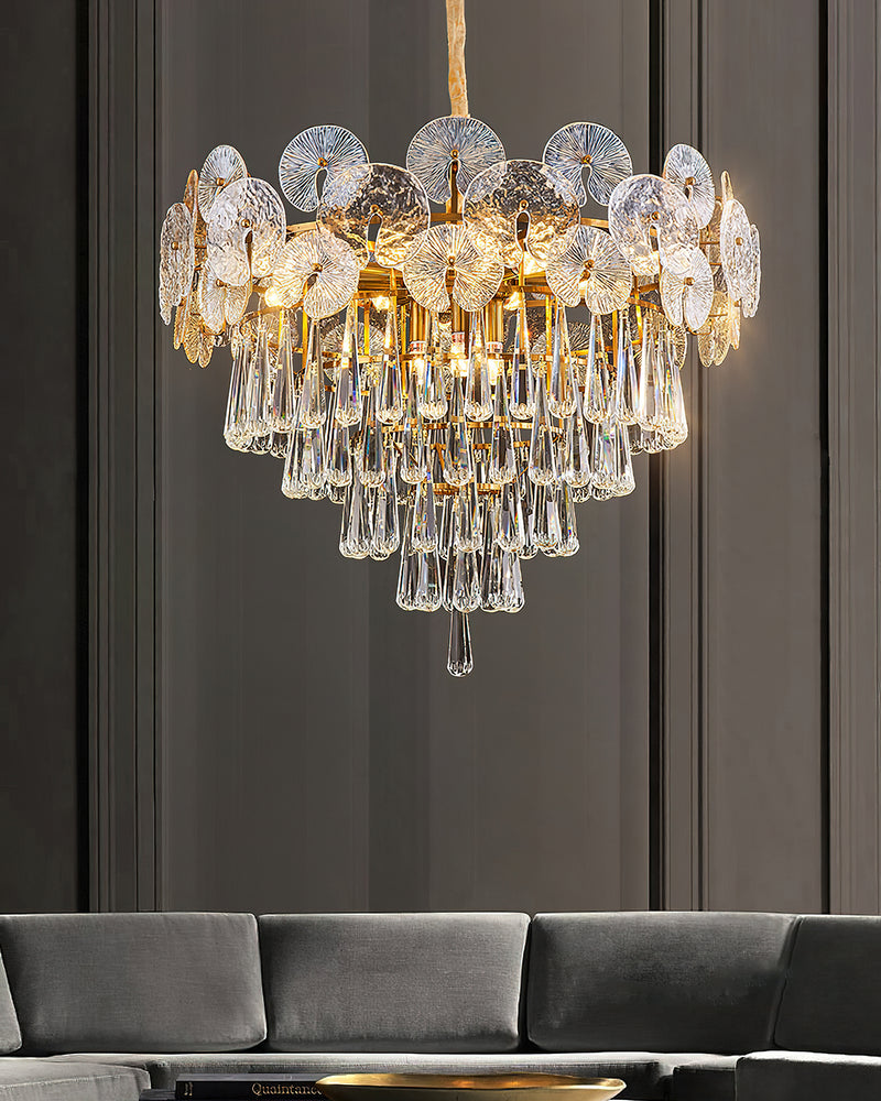 Droplet Copper Chandelier