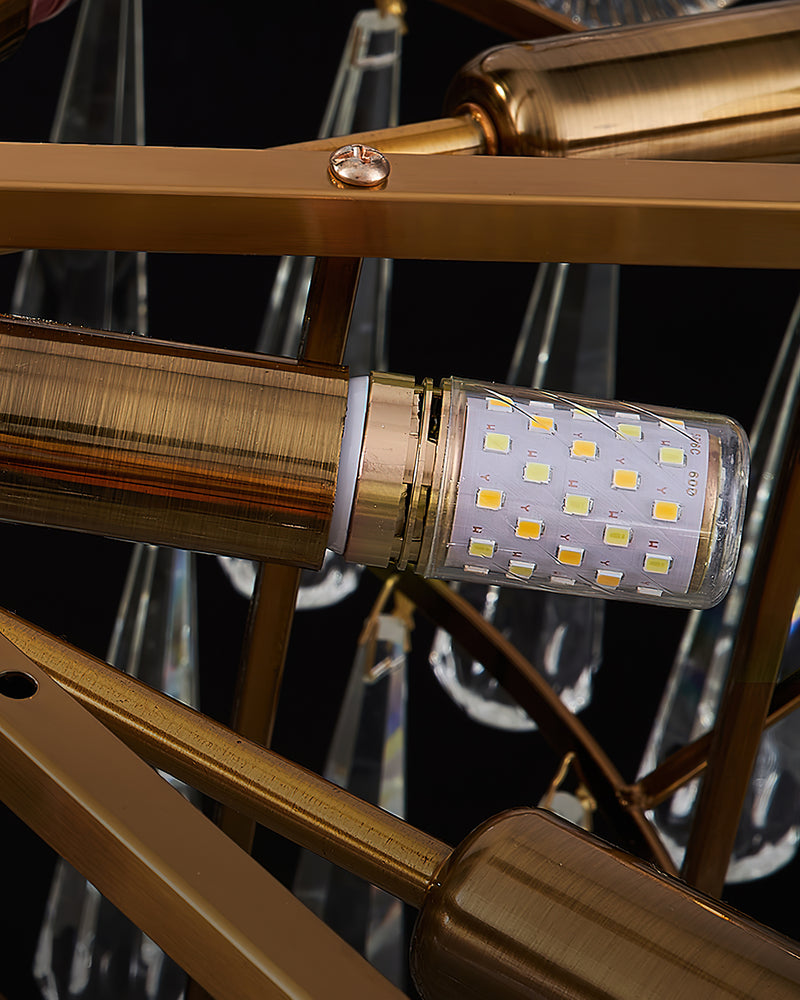 Droplet Copper Chandelier