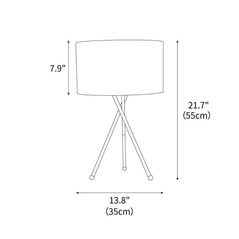 Drum Shaped Table Lamp 13.8"