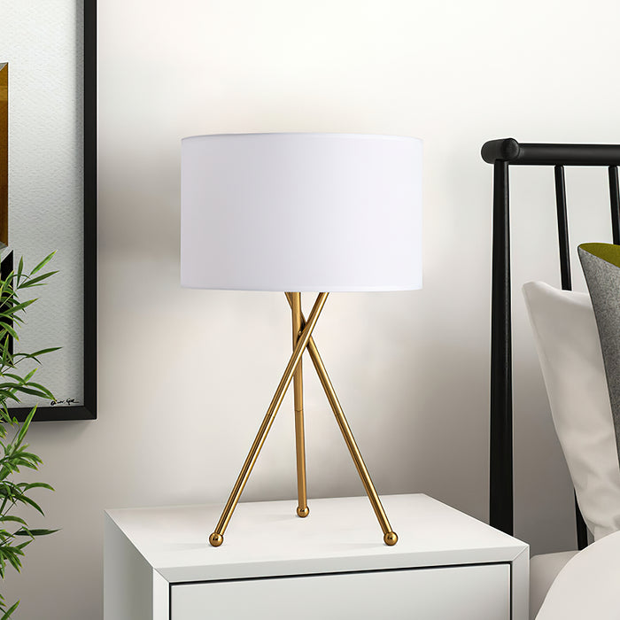 Drum Shaped Table Lamp 13.8"