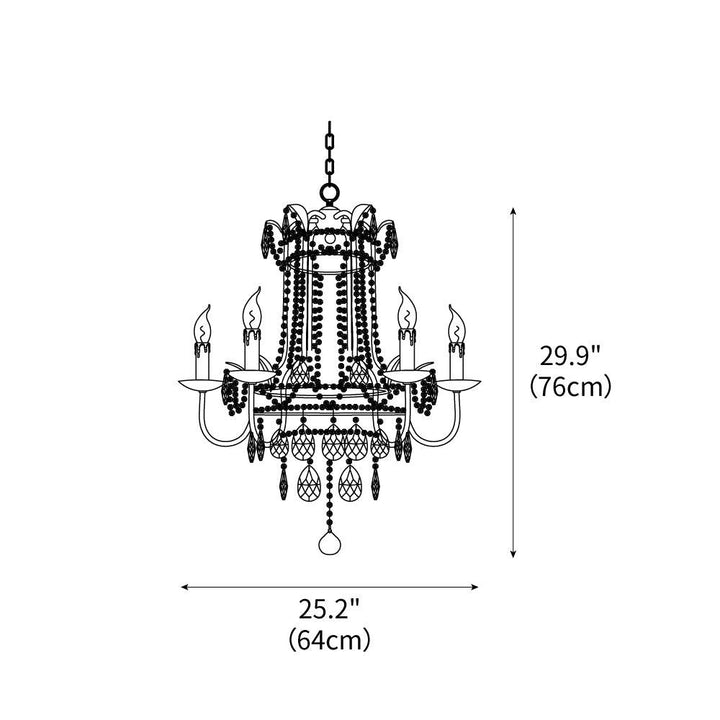 Early American Chandelier 25.2" – detail 3