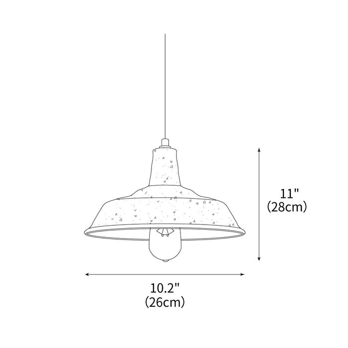 Earthen Bell Pendant Light 10.2"