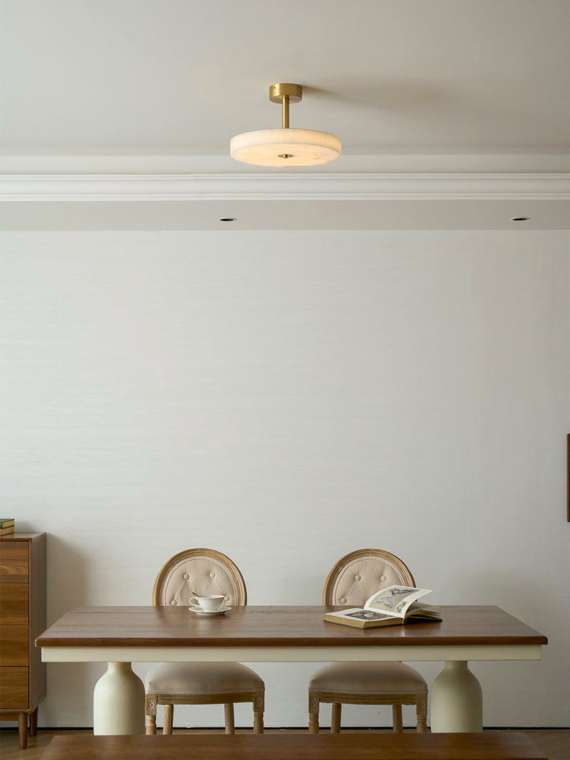 Ebell Alabaster Semi-Flush Mount