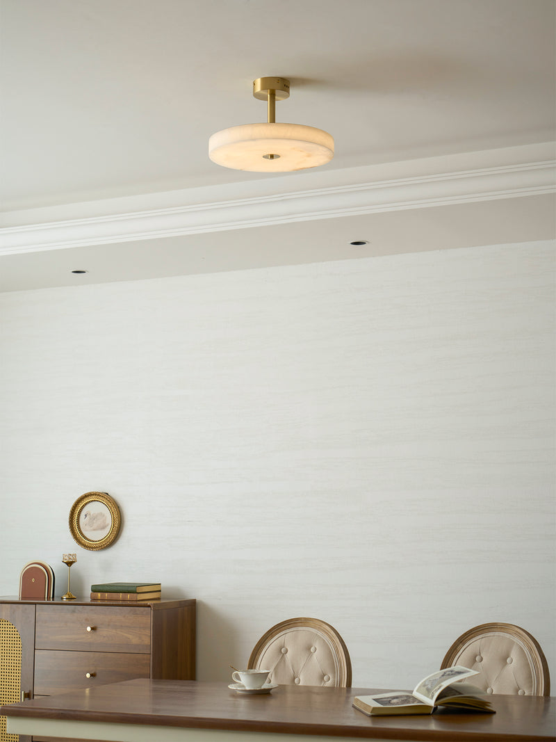 Ebell Alabaster Semi-Flush Mount