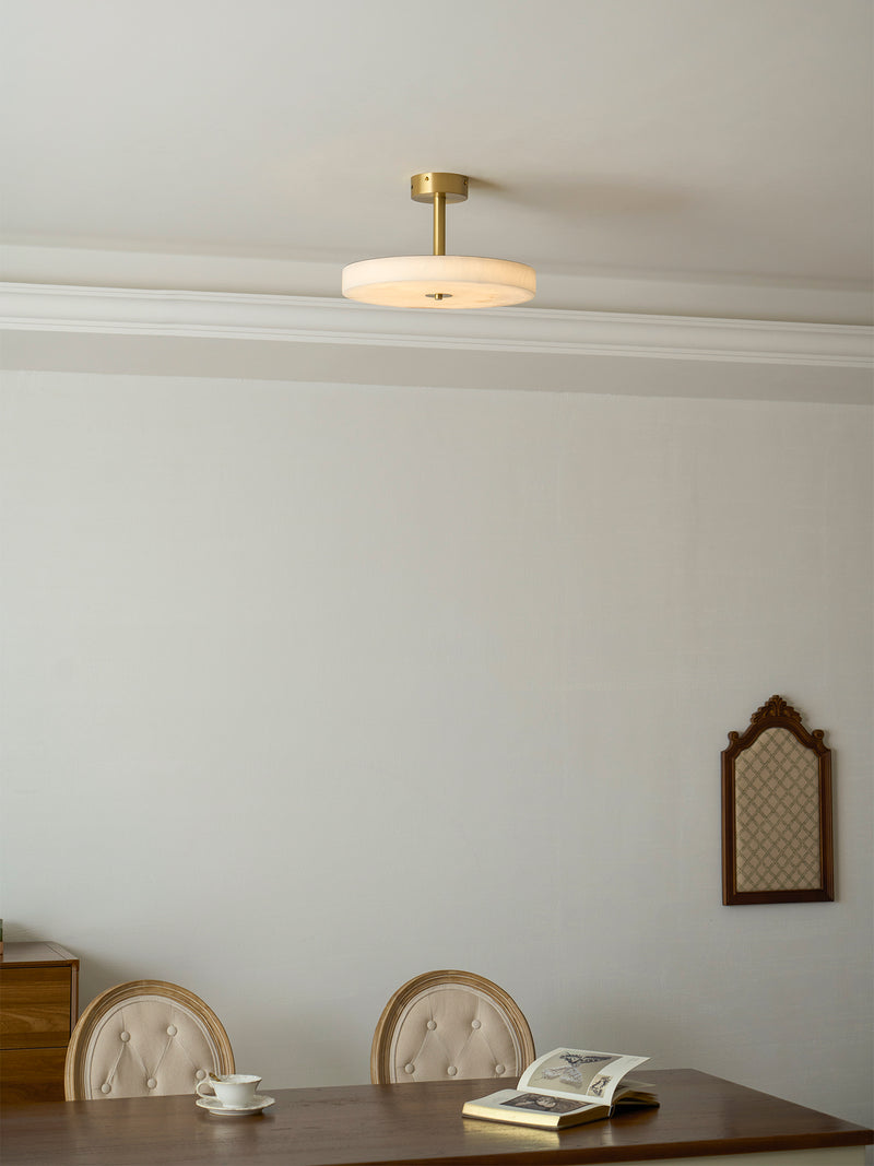 Ebell Alabaster Semi-Flush Mount