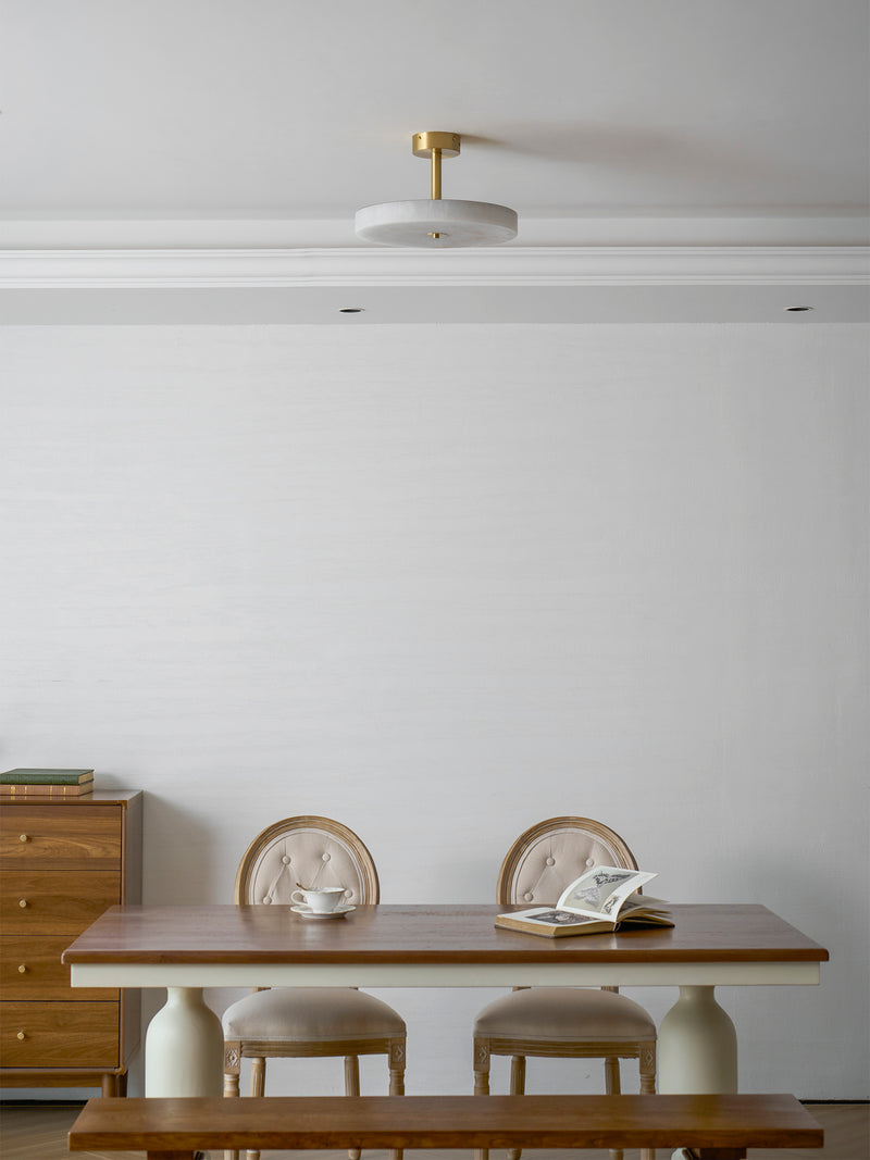 Ebell Alabaster Semi-Flush Mount