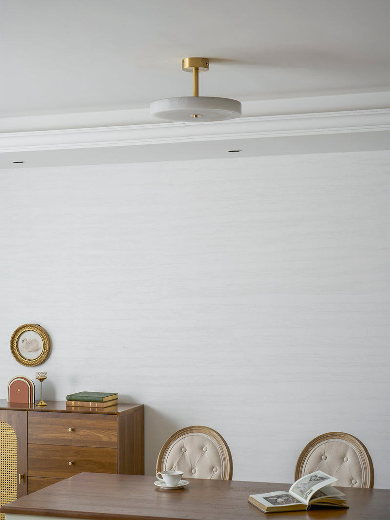 Ebell Alabaster Semi-Flush Mount