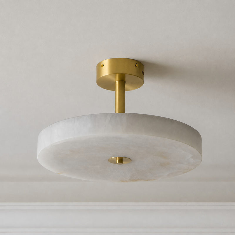 Ebell Alabaster Semi-Flush Mount