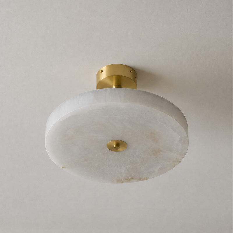 Ebell Alabaster Semi-Flush Mount