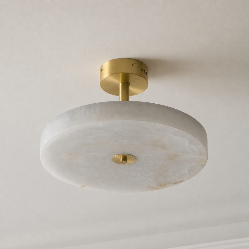 Ebell Alabaster Semi-Flush Mount