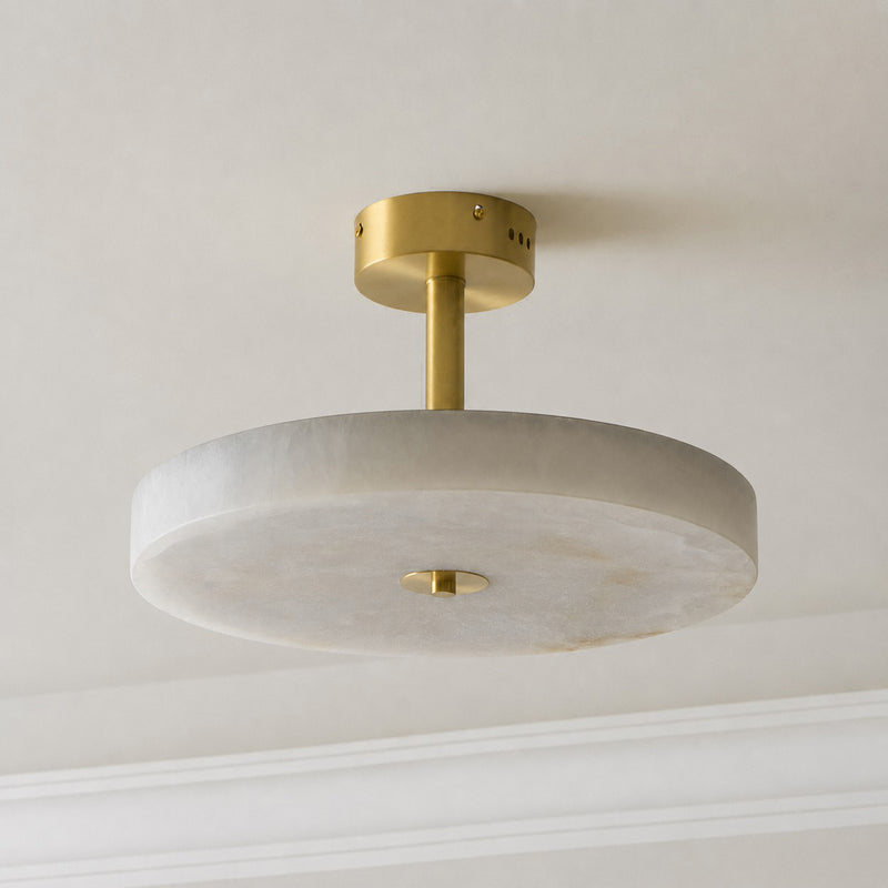Ebell Alabaster Semi-Flush Mount