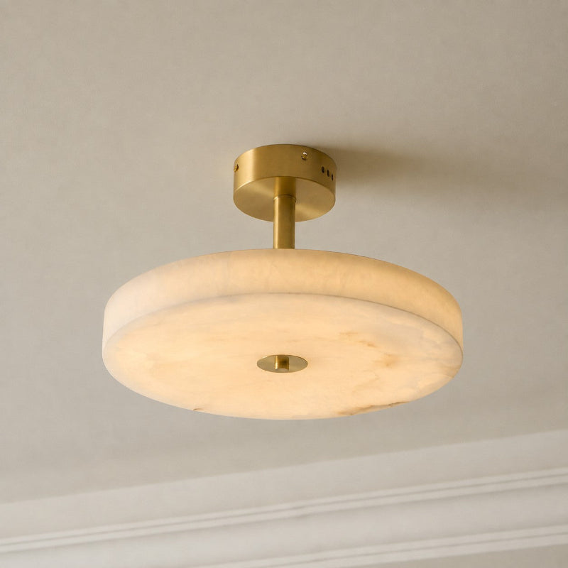 Ebell Alabaster Semi-Flush Mount