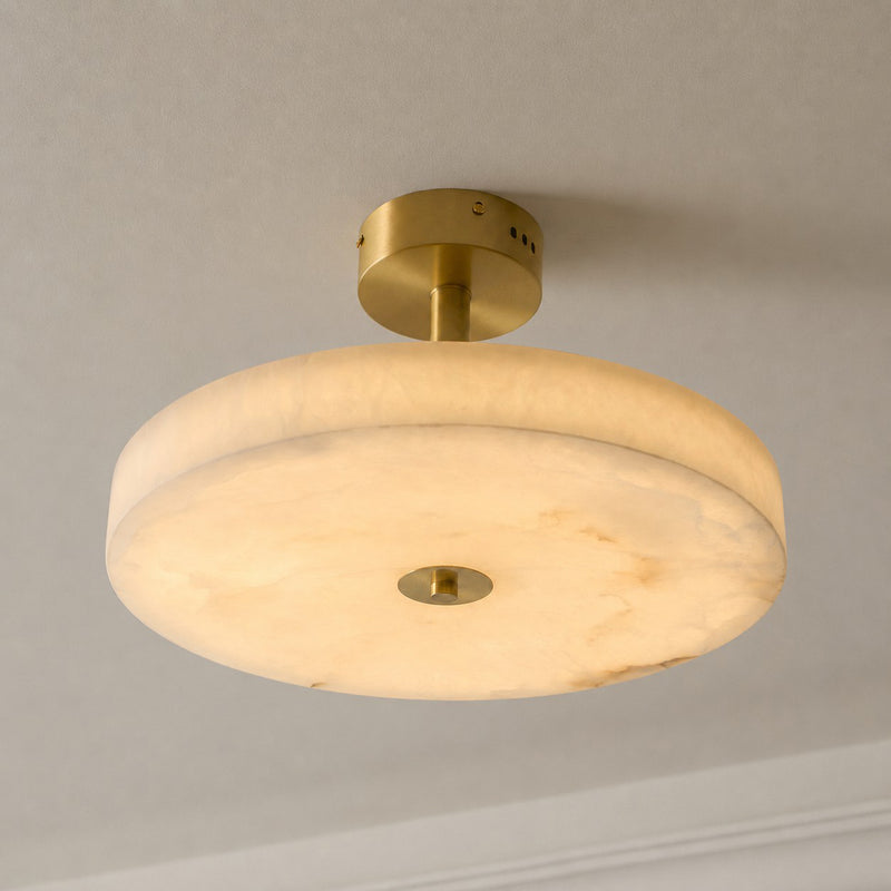 Ebell Alabaster Semi-Flush Mount