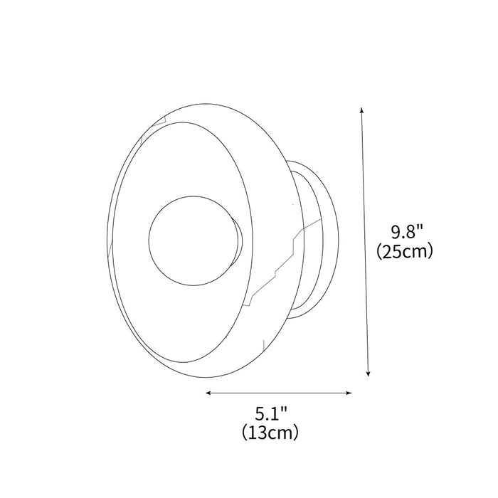 Eclipse Jade Wall Sconce 9.8"