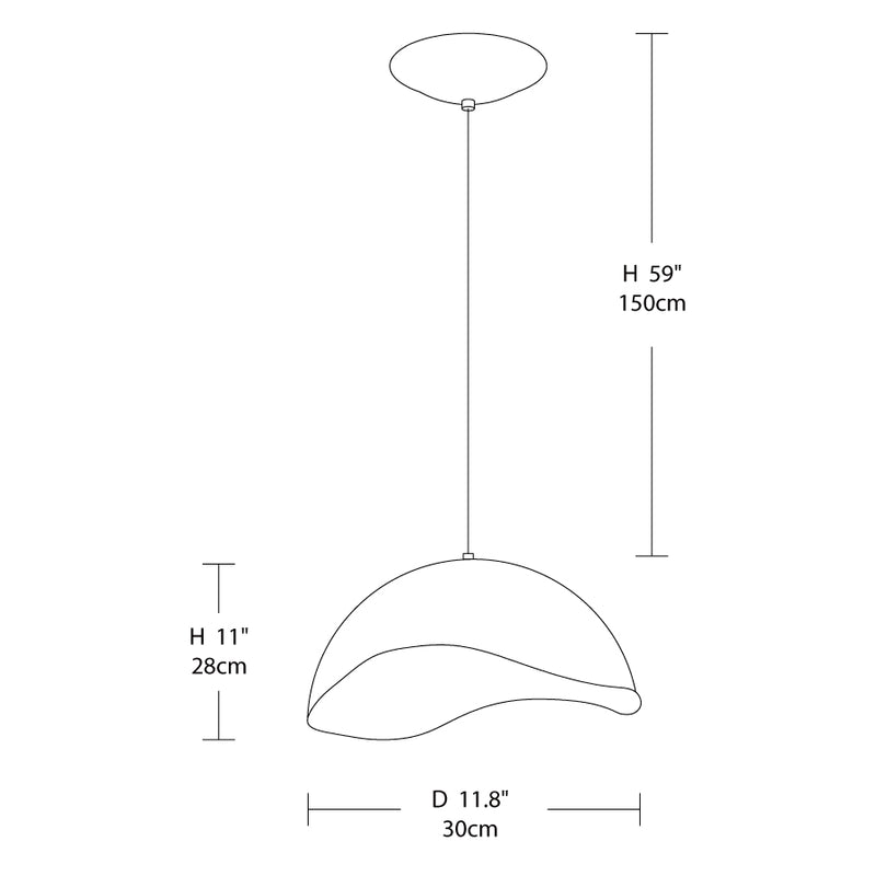 Eden Ripple Pendant Lamp 11.8″