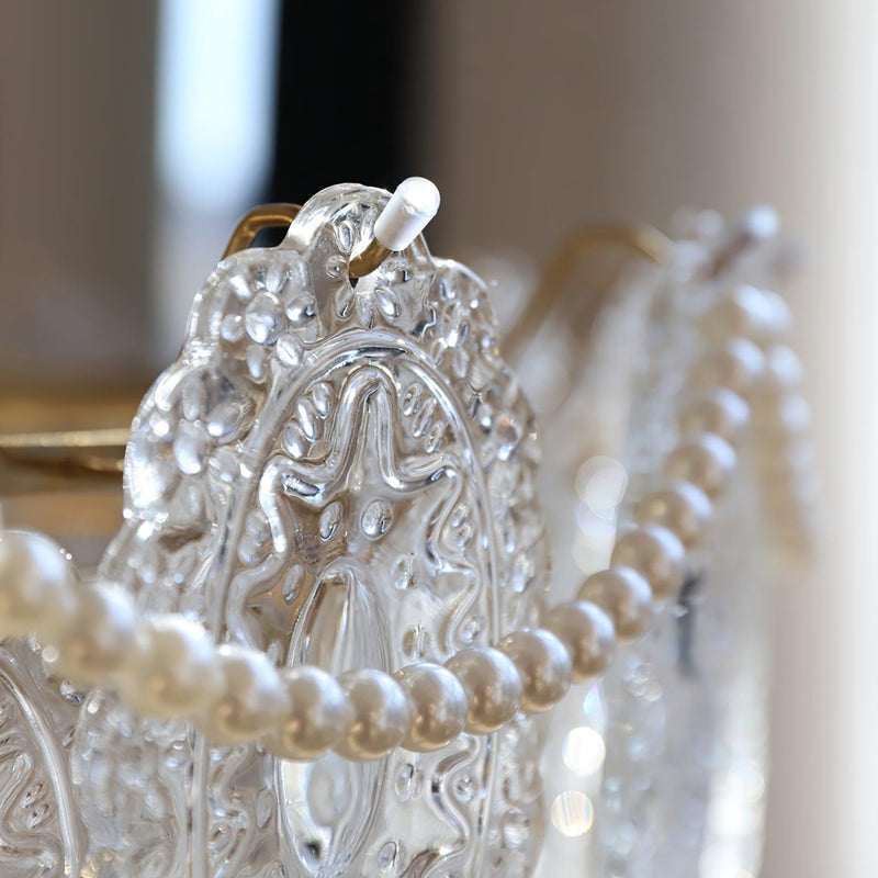 Embossed Pearls Crystal Chandelier