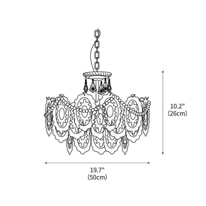Embossed Pearls Crystal Chandelier – detail 3