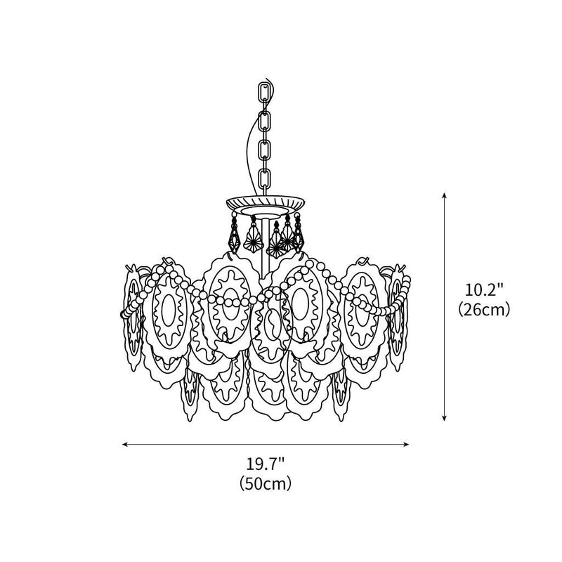 Embossed Pearls Crystal Chandelier