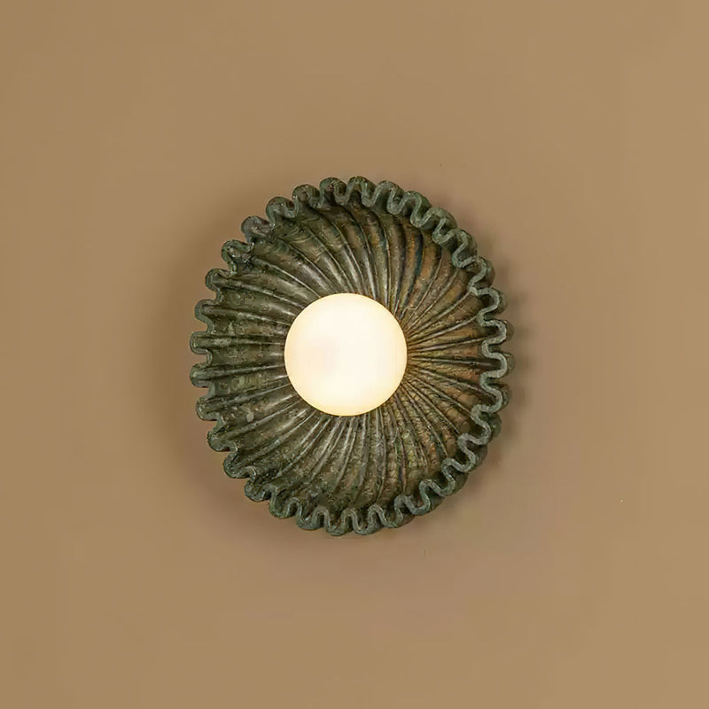 Emerald Wave Wall Lamp 12.6"