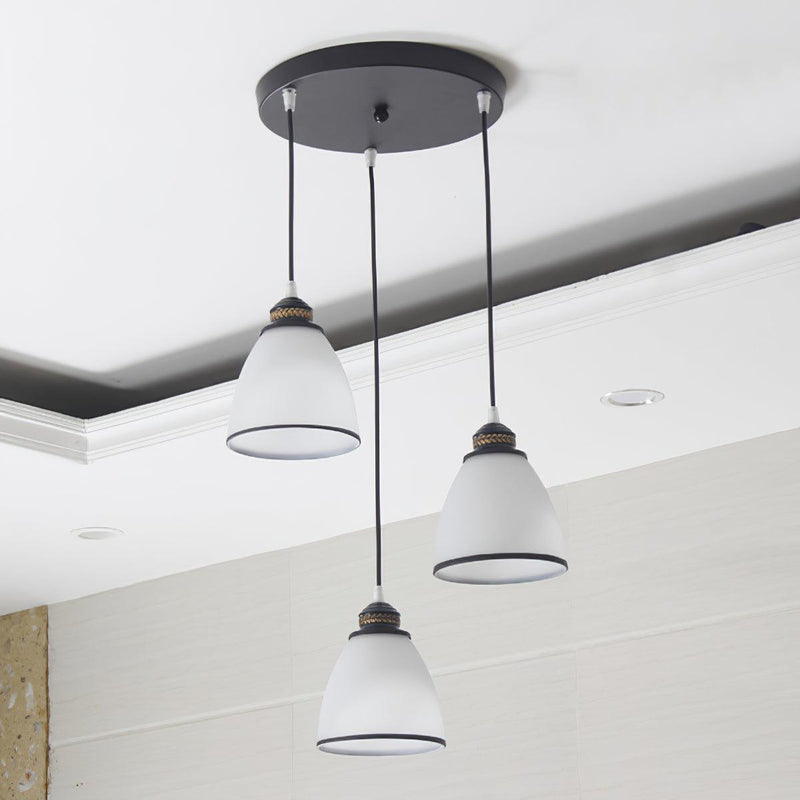 Empire New Age White Glass Pendant Light