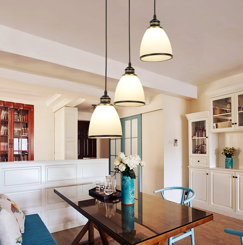 Empire New Age White Glass Pendant Light