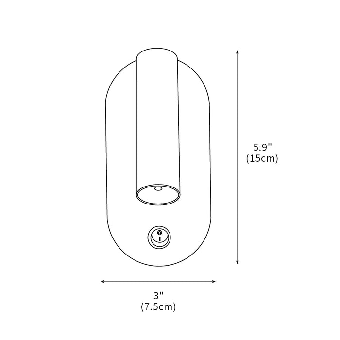 Luminária de parede LED Astro Enna Surface USB 5,9"