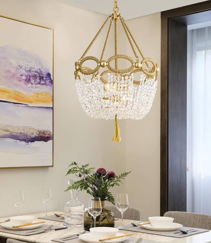 Fiona Beaded Chandelier 20.5"