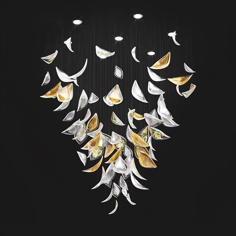 DIY Floating Leaves Chandelier