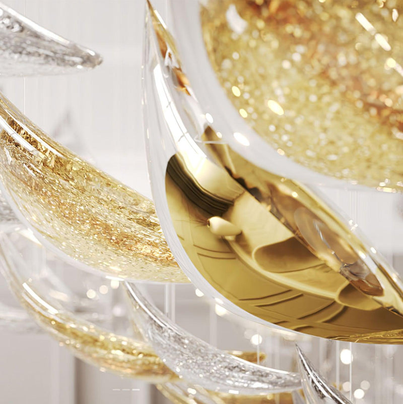 DIY Floating Leaves Chandelier