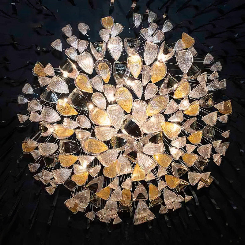 DIY Floating Leaves Chandelier