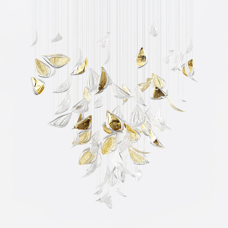 DIY Floating Leaves Chandelier
