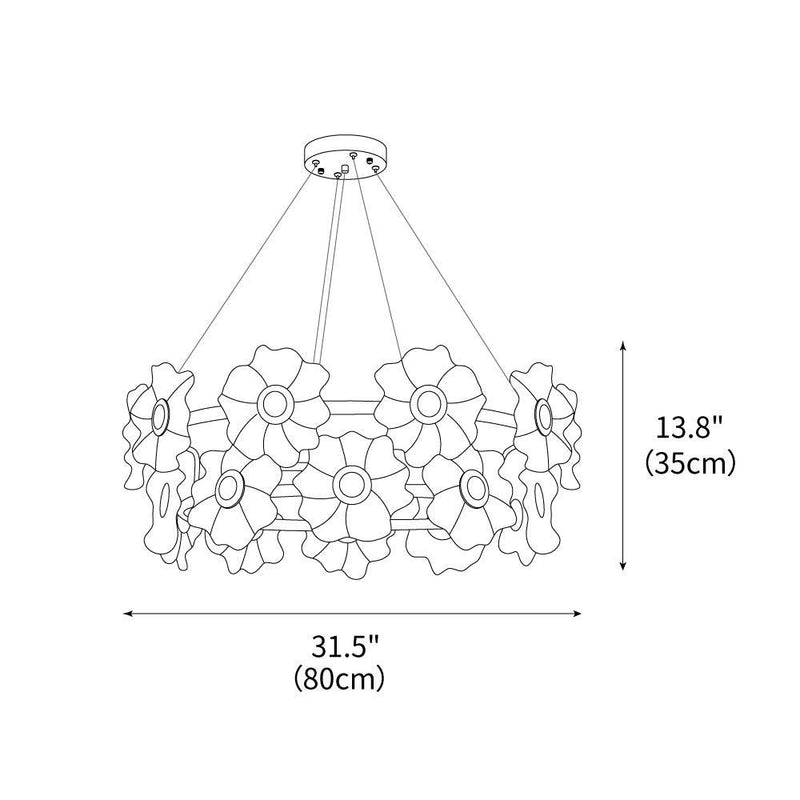 Flora Glass Chandelier
