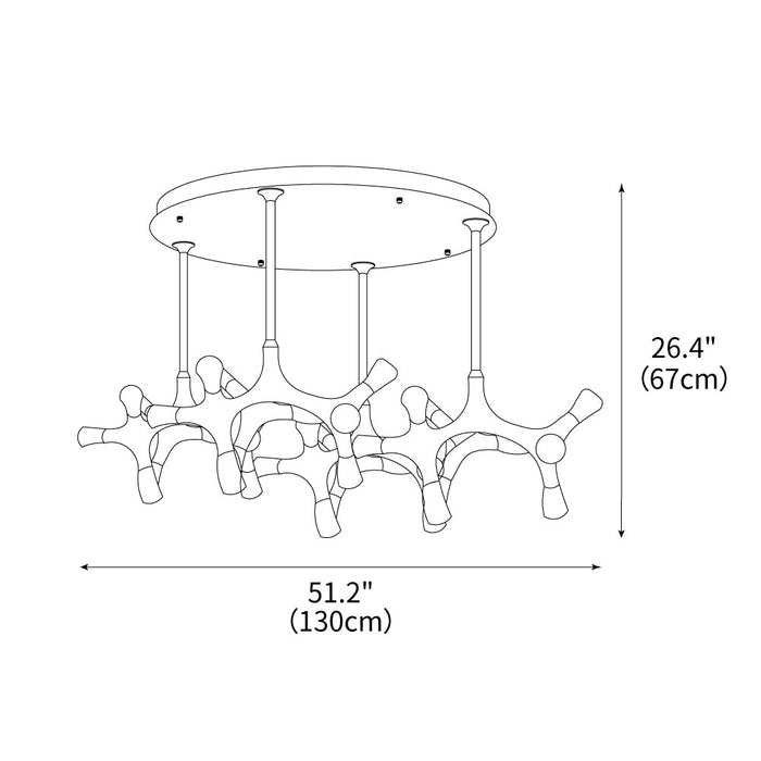 Flower Bone Chandelier