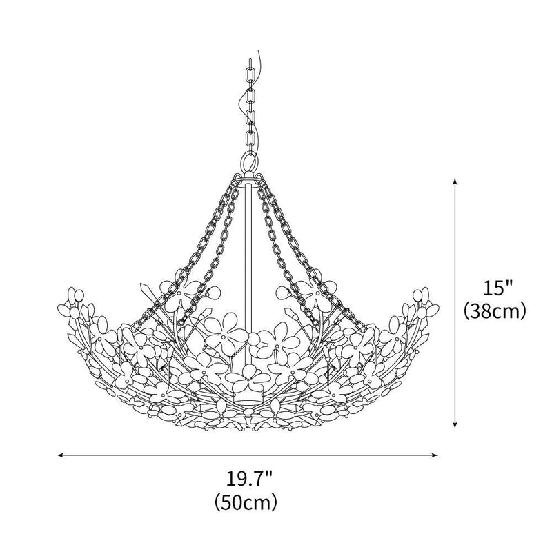 Flower Cluster Chandelier 19.7"