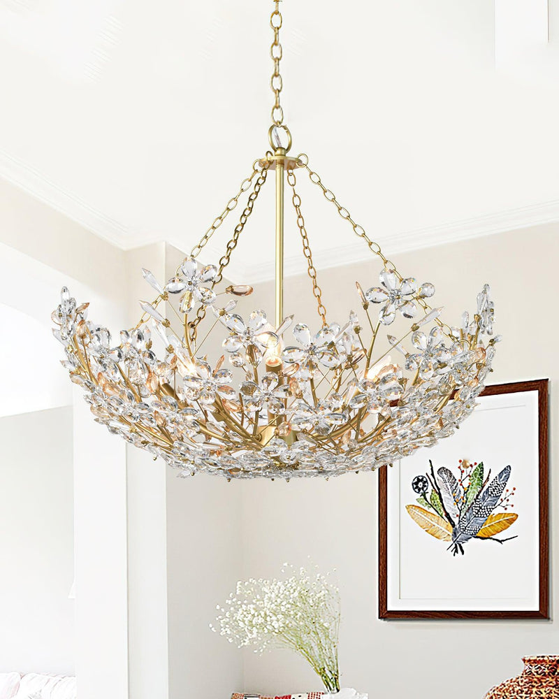 Flower Cluster Chandelier 19.7"