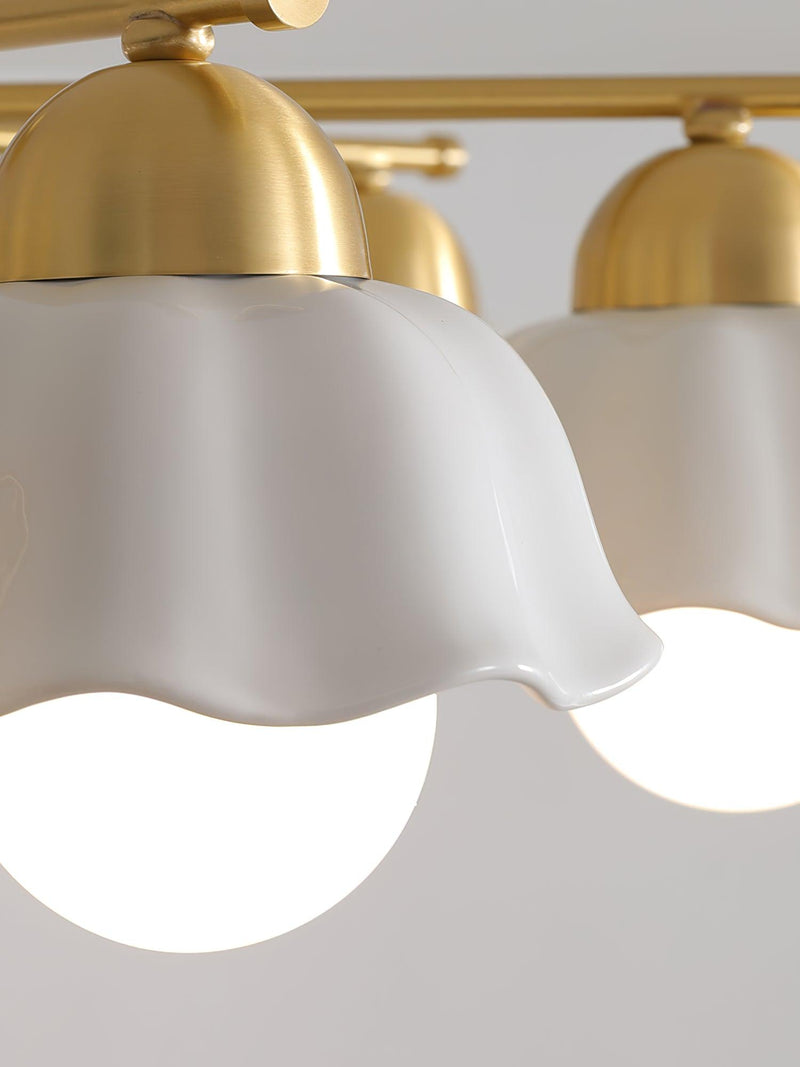 Flower Shade Brass Chandelier