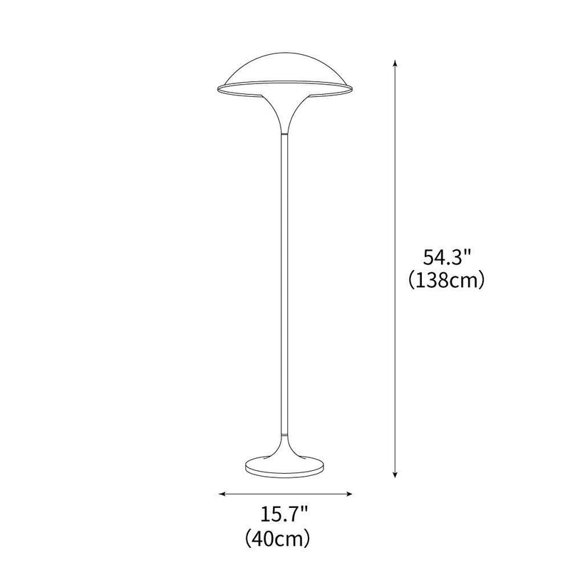 Foggy Saucer Floor Lamp 15.7"